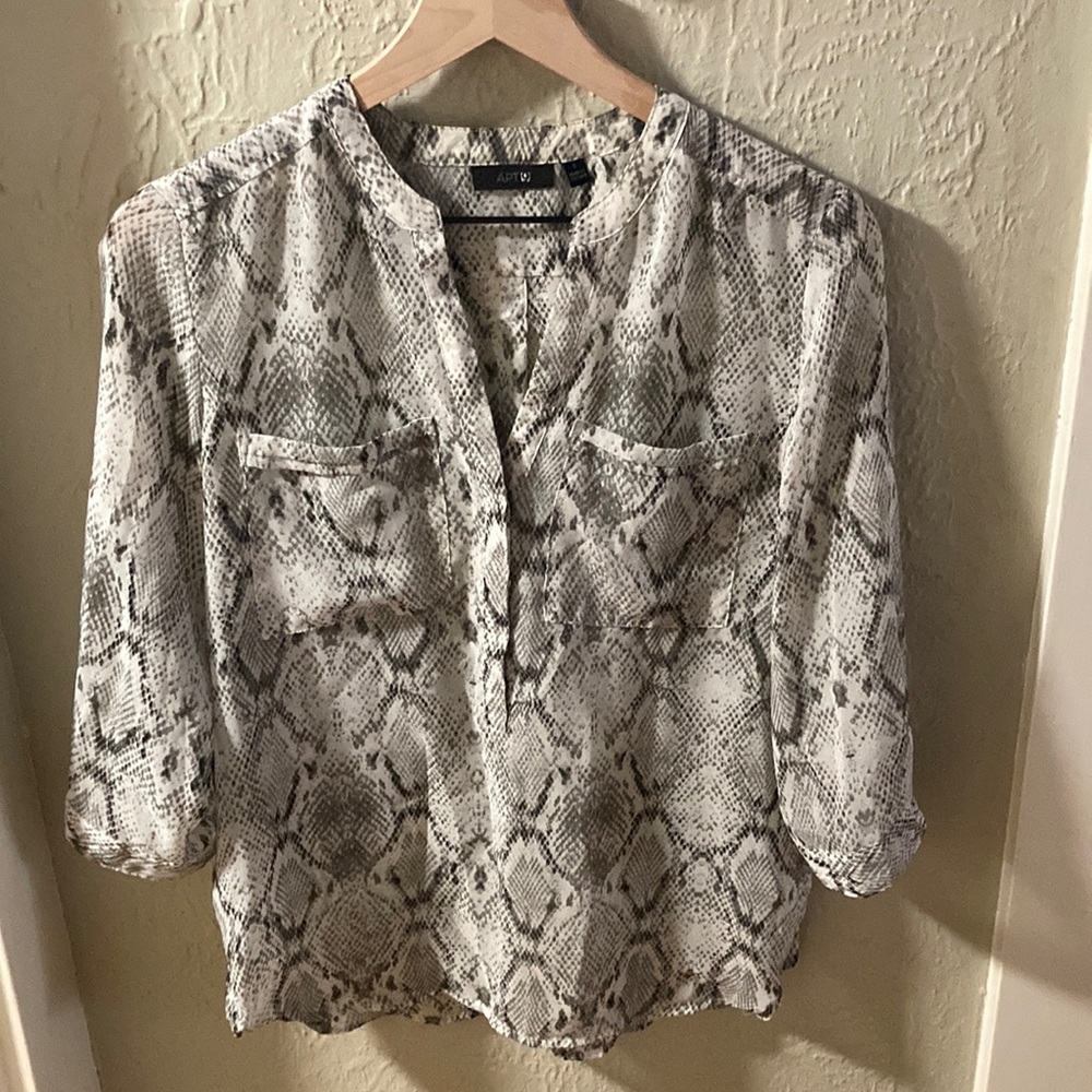 Snakeskin Print Women's Top